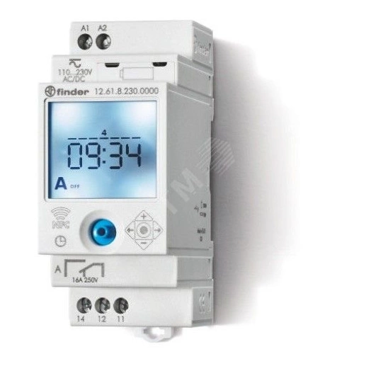 Реле времени цифровое недельное монтаж на рейку 35мм 1СO 16A 110-230B AC/DC NFC 35мм IP20