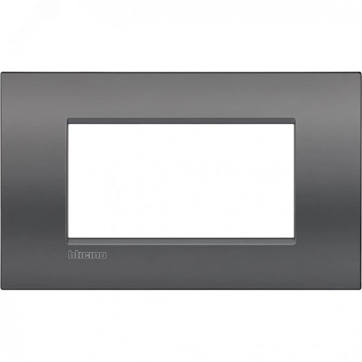 Livinglight. Рамка Air, итальянский стандарт 4 мод. Цвет ''Мокрый асфальт''