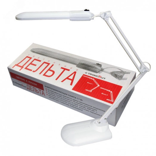 Светильник настольный Дельта + 11Вт белый с ЭПРА  2G7 220В на подставке