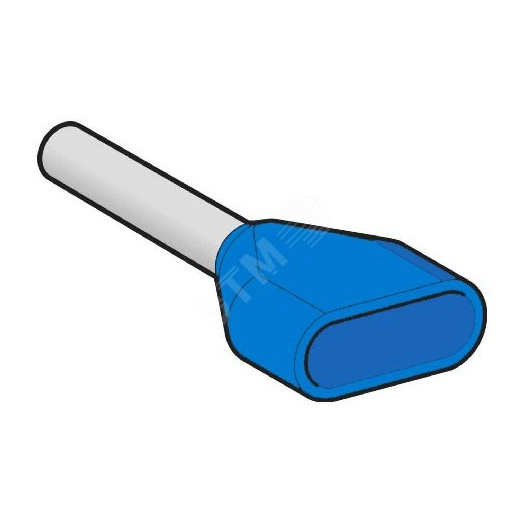 НАКОНЕЧНИК ДВУПРОВОД ЭКОНОМ 0,75ММ2 СИН