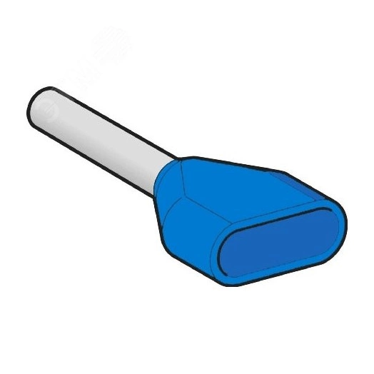 НАКОНЕЧНИК ДВУПРОВОД ЭКОНОМ 0,75ММ2 СИН