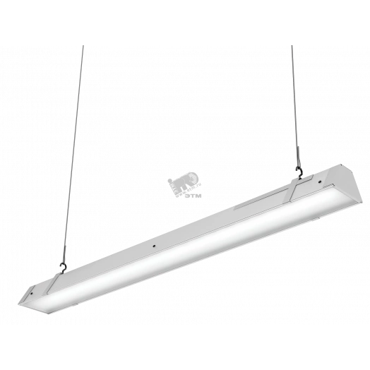 Светильник LED РИТЕЙЛ (ССО) 40Вт 4000Лм 4,0К КСС Д текстурированный рассеиватель, одиночный светильник IP20 подвесной