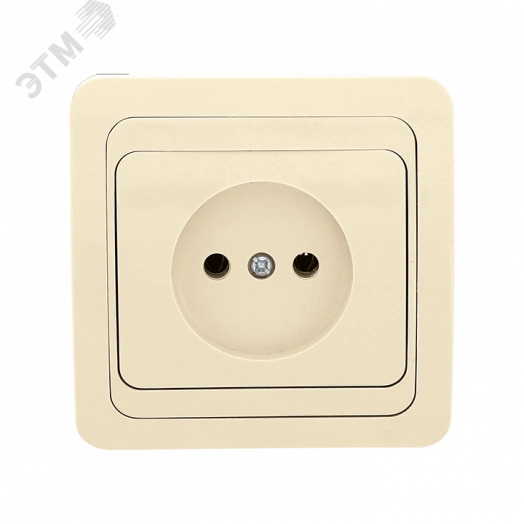 Лондон Розетка без заземления 10А бежевая