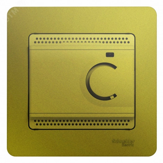 GLOSSA термостат электронный теплого пола с датч+5-+50°C10Aв сборе фисташковый