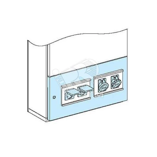 Дверь малая с вырезами 4 модуля IP55 шкаф 11-27 модулей