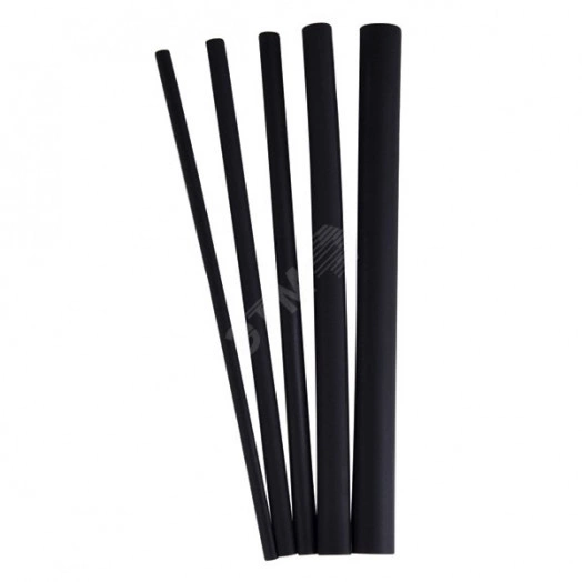 Трубка термоусадочная с клеевым слоем 3: 1, чёрная, 12,7-4,0 мм 1,2 м