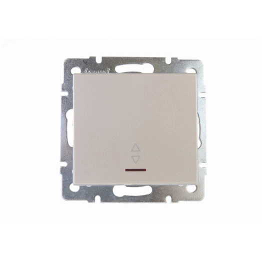 Выключатель RAIN проходной с подсветкой жемчужно-белый перламутр механизм