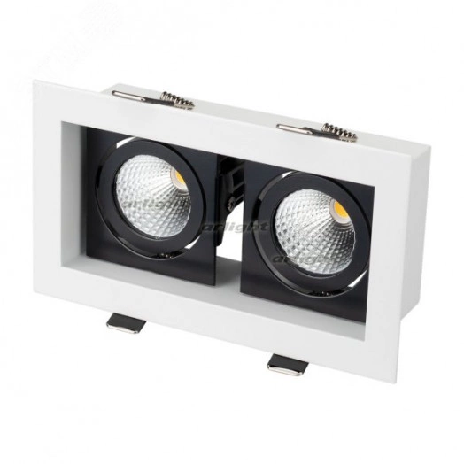 Светильник CL-KARDAN-S180x102-2x9W White (WH-BK, 38 deg) (ARL, IP20 Металл, 3 года)