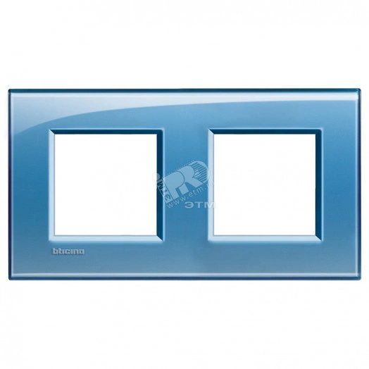 LivingLight Рамка прямоугольная 2 поста Голубой