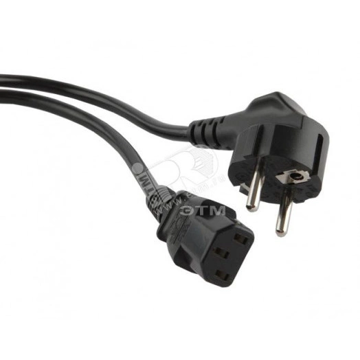 Кабель питания компьютера (Shucko+C13) (3x1.00) 10A угловая вилка 10 м