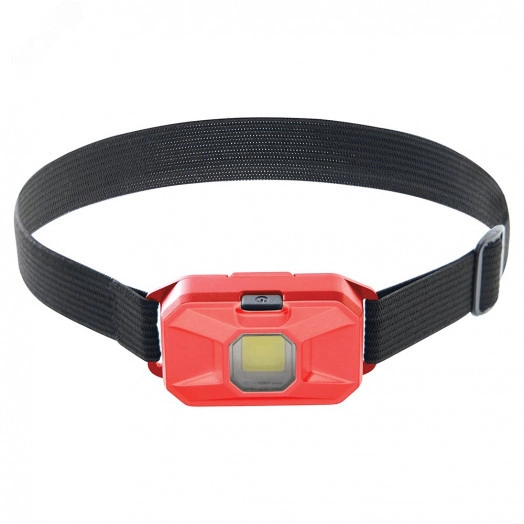 Фонарь светодиодный налобный Эконом на батарейках 3хAAA 2w COB IP44 пластик