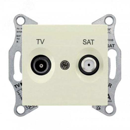 Sedna Розетка телевизионная TV/SAT оконечная 1Дб в рамку бежевая