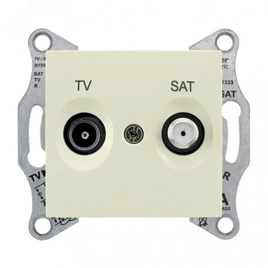 Sedna Розетка телевизионная TV/SAT оконечная 1Дб в рамку бежевая