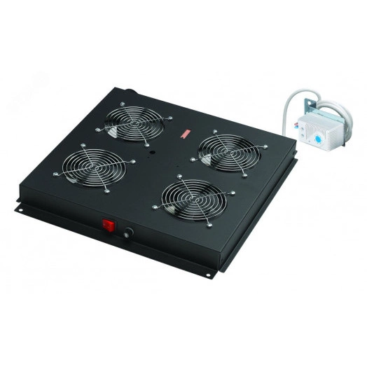 Модуль. Вент.4 модуля с мех.терм, шнуром пит. 1,8м, вилка Shuko, чер. DR-452411 DATAREX