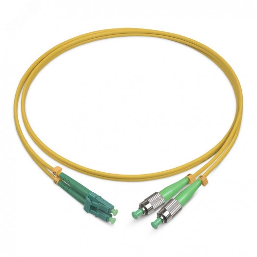 Шнур оптический duplex 1м FC/APC-LC/APC 9/125 sm  LSZH FOP(d)-9-FC/APC-LC/APC-1m