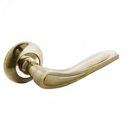 Ручка на квадратной накладке (комплект), АЛЛЮР АРТ"ЛАЙЗА" AB (1800) старая бронза