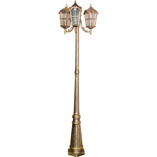 Светильник НТУ-3х60w столб Е27 IP44 черное золото