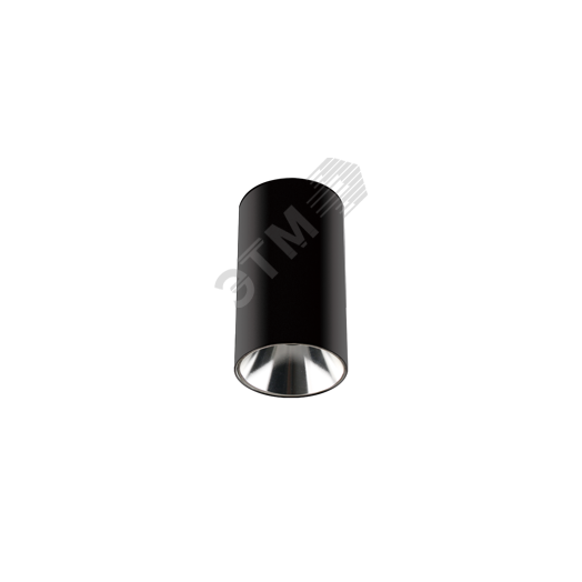 Светильник светодиодный ДПО GU10 без лампы круглый белый корпус черный рефлектор Jazzway