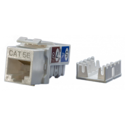 Вставка KJ9-8P8C-C5e-90-WH Keystone Jack RJ-45(8P8C) категория 5e белая