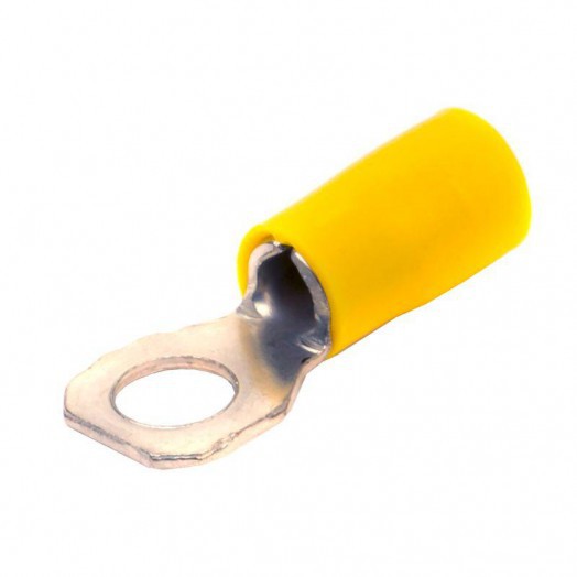 Наконечник кольцевой изолированный 2.5-6кв.мм отв. d6.2мм желт. (уп.50шт) DKC 2C6P Наконечник кольцевой изолированный 2.5-6кв.мм отв. d6.2мм желт. (уп.50шт) DKC 2C6P