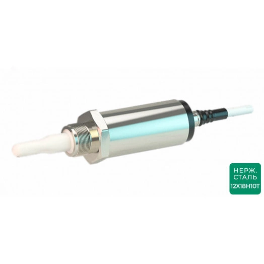 Датчик уровня емкостный пороговый ДКЕ-Т40-200С-3272-ЛА.2 Материал корпуса: Нержавеющая сталь 12Х18Н10Т  IP67 Кабель 2 м со штуцером (ПВС ХЛ 5х0,35 мм2)