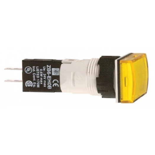 Лампа сигнальная 16ММ 12-24В желтая с диодом