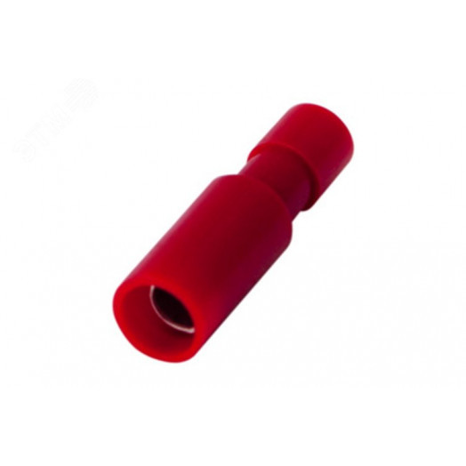 Разъем штекерный полностью изолир гнездо 4 мм 0.5-1.5 кв мм (РШПи-м 1.5-4 РшИмп 1,25-5-4) красный