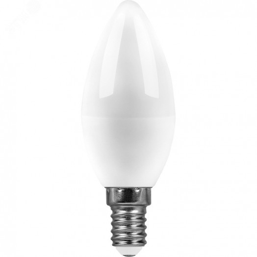 Лампа светодиодная LED 13вт Е14 теплый матовая свеча