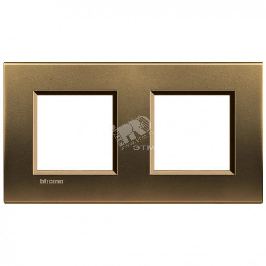 LivingLight Рамка прямоугольная 2 поста Бронза