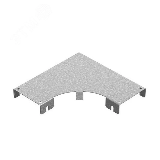 Крышка к углу горизонтальному 90 град. к лотку ПЛК 500, толщ. 1,2 мм, Сендзимир цинк