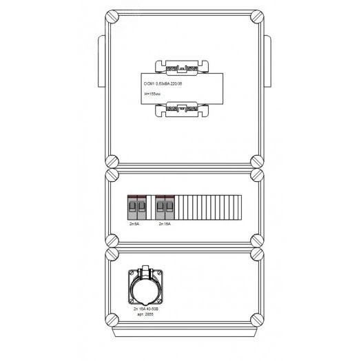Ящие трансформаторный понижающий ЯТП 220/24 0,63кВА