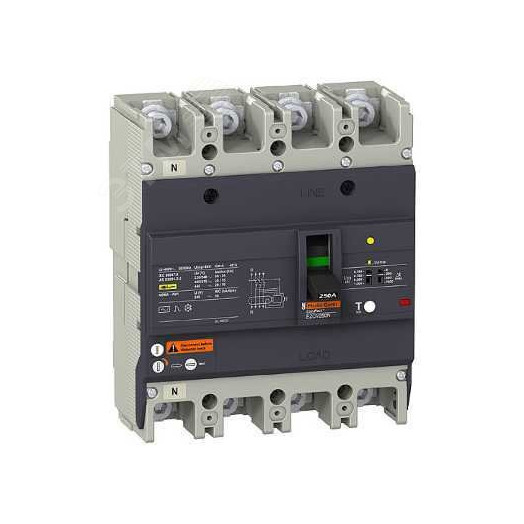 Выключатель автоматический дифференциальный АВДТ 25 KA/415 В 4П/3Т 250 A