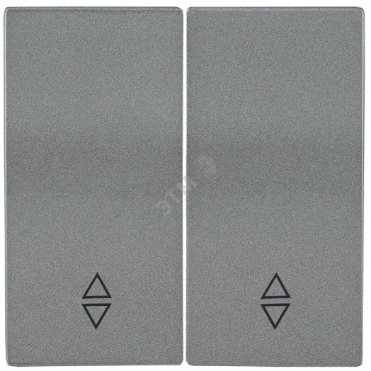 Накладка 2 клавиши для проходного BOLERO антрацит