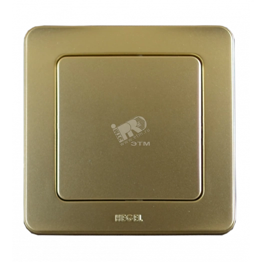 Выключатель одноклавишный скрытый золото 16А