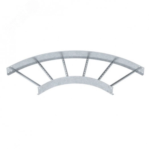 Угловая секция 90° лестничного лотка 110х600 мм R=500 мм