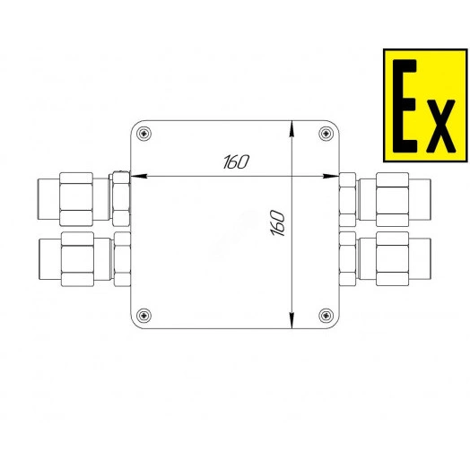 Коробка коммутационная взрывозащищенная для греющего кабеля КВМК ГК 203