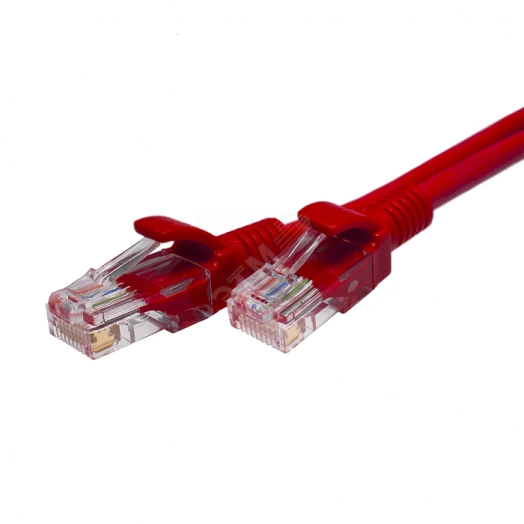 Патч-корд U/UTP Cat.5e 4x2х26AWG (7x0.16mm) Cu PVC красный 0,5м