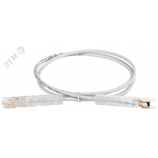Патч-корд ITK категория 110-110 5Е 1 метр PVC серый