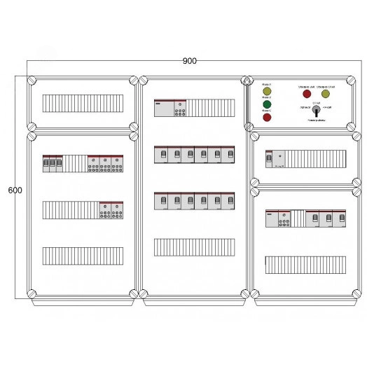 Щит управления электрообогревом DEVIBOX HR 15x1700 D330 (в комплекте с терморегулятором и датчиком температуры)