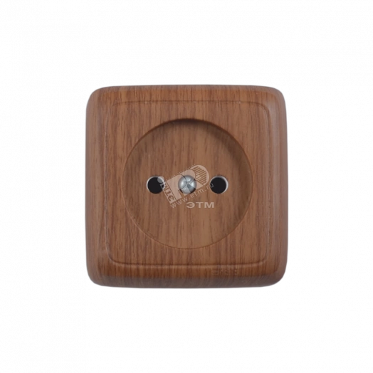 Розетка наружная с изоляционной пластиной дуб