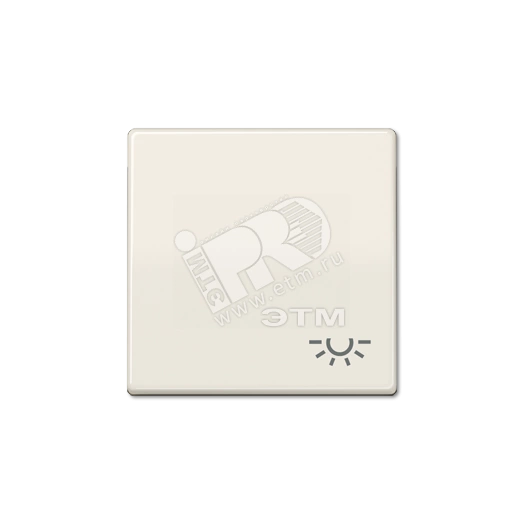 Клавиша для выключателя с символом  свет   слоновая кость