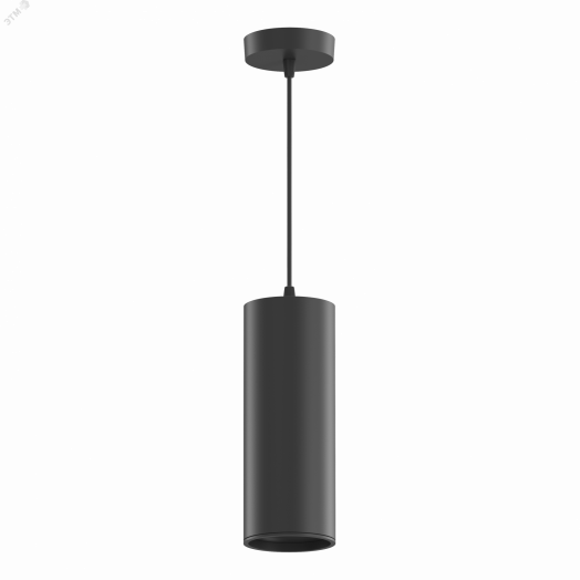 Светильник светодиодный подвесной ДПО 12 Вт 920 Лм 4100К цилиндр черный IP20 LED 79х200 мм 170-240 В Overhead Gauss
