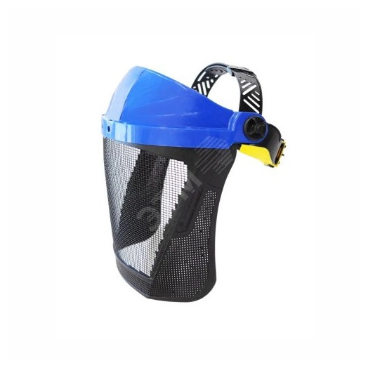 Щиток защитный лицевой НБТ2 СТАЛЬ Expert (термостойкий и ударопрочный, стальная крупноячеистая сетка, козырек уменьшенного размера, наголовное крепление RAPID, защита от высокоскоростных твердых частиц с низкоэнергетическим ударом, -50°C + 130°C