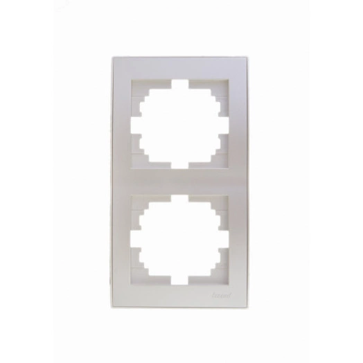 Рамка RAIN 2-ая вертикальная жемчужно-белый перламутр с боковой вставкой
