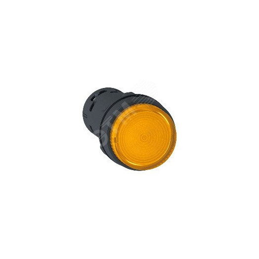 Кнопка с подсветкой оранжевая пружинный возврат 1НО светодиод