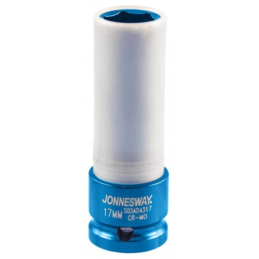 Головка торцевая ударная удлиненная тонкостенная 1/2''DR для легкосплавных колесных дисков, 17 мм