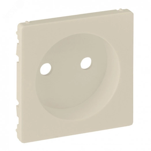 Valena LIFE  Лицевая панель силовой розетки 2К  Слоновая кость