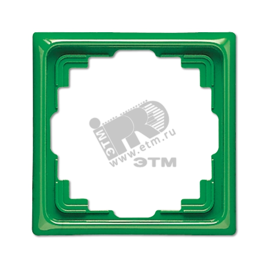 Рамка 1 пост для кабель-канала зеленая