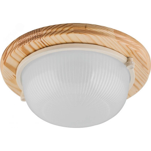 Светильник НБО-03-60-011 Е27 круг дерево клен IP54