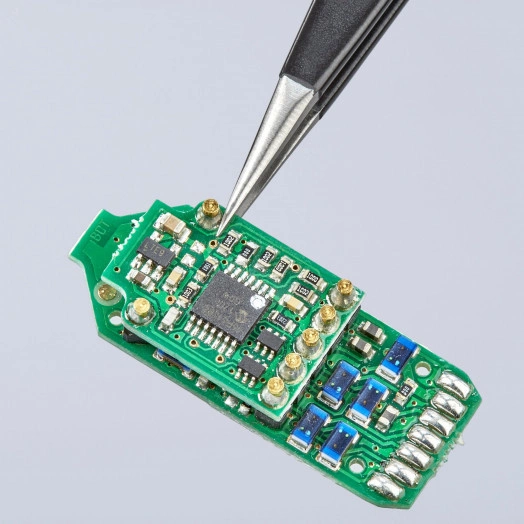 Пинцет ESD захватный прецизионный антистатический нержавеющая хромоникелевая сталь хромированный L-130 мм KN-922869ESD